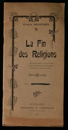 Bild des Verkufers fr LA FIN DES RELIGIONS. zum Verkauf von Librairie Franck LAUNAI