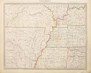 Bild des Verkufers fr North America Sheet X. parts of MO-IL-KT-TN-AL-MS-AK. zum Verkauf von Peter Harrington.  ABA/ ILAB.