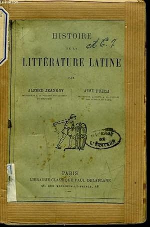 Image du vendeur pour HISTOIRE DE LA LITTERATURE LATINE. mis en vente par Le-Livre