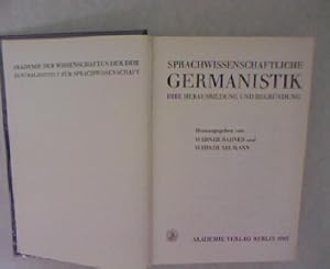 Bild des Verkufers fr Sprachwissenschaftliche Germanistik ihre Herausbildung und Begrndung. Akademie der Wissenschaften der DDR Zentralinstitut fr Sprachwissenschaft. zum Verkauf von Antiquariat Bookfarm