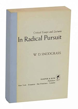 Bild des Verkufers fr In Radical Pursuit: Critical Essays and Lectures zum Verkauf von Jeff Hirsch Books, ABAA