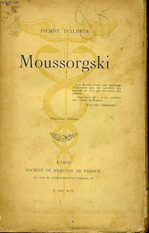 Seller image for MOUSSORGSKI for sale by Le-Livre