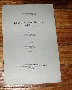 Scandinavian Studies and Notes February 1933 Vol XII, No. 5