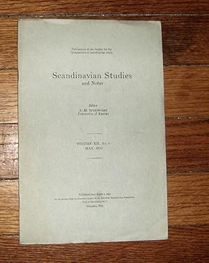 Scandinavian Studies and Notes May 1933 Vol XII, No. 6