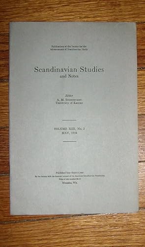 Scandinavian Studies and Note May 1934 Vol XIII No. 2