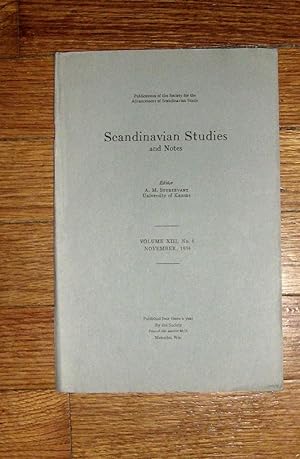Scandinavian Studies and Notes November 1934 Vol XIII, No. 4