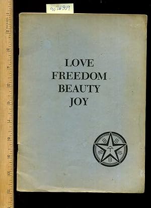 Seller image for Love Freedom Beauty Joy [Eastern Philosophy, Religious thought] for sale by GREAT PACIFIC BOOKS