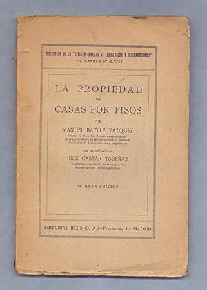 Bild des Verkufers fr LA PROPIEDAD DE CASAS POR PISOS zum Verkauf von Libreria 7 Soles
