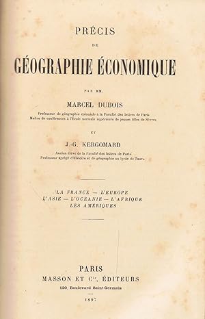 Seller image for PRCIS DE GOGRAPHIE CONOMIQUE. LA FRANCE - L'EUROPE - L'ASIE - L'OCANIE - L'AFRIQUE - LES AMRIQUES for sale by Librera Torren de Rueda