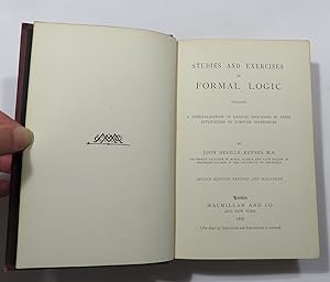 Studies and Exercises in Formal Logic including A Generalization of Logical Processes in their ...