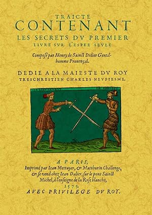 Seller image for TRAICTE CONTENANT LES SECRETS DV PREMIER LIVRE SUR L'ESPEE SEVLE for sale by Librera Maxtor