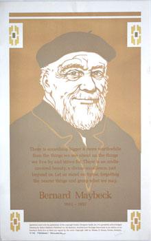 Portrait of Bernard Maybeck. First Edition of Broadside.