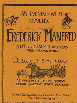 An Evening with Novelist Frederick Manfred.