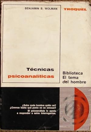 TÉCNICAS PSICOANALITICAS