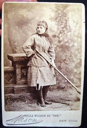 Bild des Verkufers fr Circa 1882 Cabinet Card Photograph of Actress Julia Wilson in Her Role as "Tot" By Mason New York zum Verkauf von Certain Books, ABAA