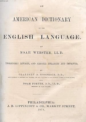 Image du vendeur pour AN AMERICAN DICTIONARY OF THE ENGLISH LANGUAGE mis en vente par Le-Livre