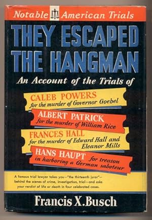 They Escaped the Hangman: An Account of the Trials of The Caleb Powers Case, The Rice-Patrick Cas...