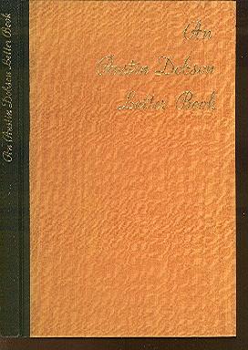 Seller image for An Austin Dobson Letter Book : With an Introduction by E. V. Lucas for sale by Peter Keisogloff Rare Books, Inc.