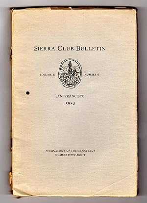 Imagen del vendedor de Sierra Club Bulletin - Volume XI, Number 4, 1923. Fold-out map (Grouse Meadows to Vidette Meadow), fold out panoramic photograph a la venta por Singularity Rare & Fine