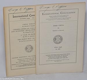 Image du vendeur pour [Two issues of International Conciliation with articles about China] mis en vente par Bolerium Books Inc.