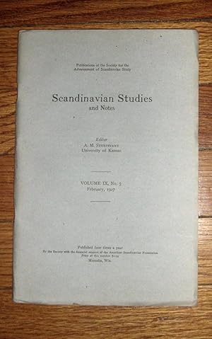 Scandinavian Studies and Notes February 1927