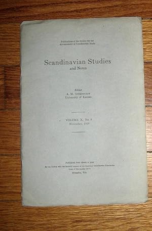 Scandinavian Studies and Notes November 1929