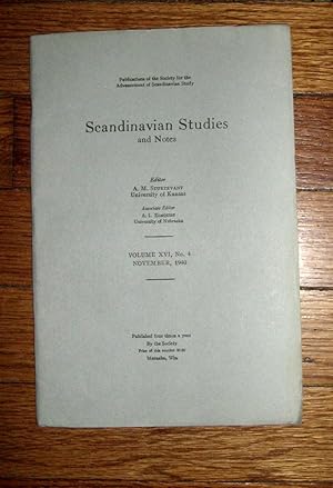 Scandinavian Studies and Notes November 1940