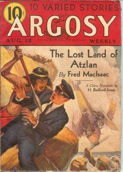 Imagen del vendedor de ARGOSY Weekly: August, Aug. 12, 1933 ("Railroad") a la venta por Books from the Crypt