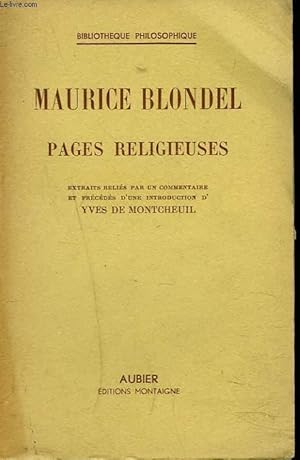 Imagen del vendedor de PAGES RELIGIEUSES. a la venta por Le-Livre