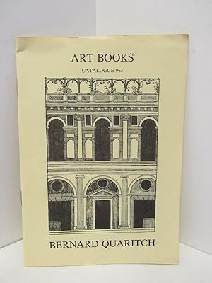 Seller image for ART BOOKS CATALOGUE 963; for sale by Counterpoint Records & Books