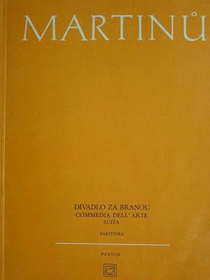 Bild des Verkufers fr Divadlo za Branou. / Vorstadttheater. Commedia dell'arte. Suita. Partitura. K tiskuu pripravil dr. Milos Riha. / Hier: Studienpartitur / 5stzige Suite. Mit einem 4sprachigen Vorwort (tschechisch, russisch, deutsch, englisch). zum Verkauf von Antiquariat Tarter, Einzelunternehmen,