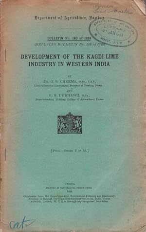 Seller image for Development of the Kagdi Lime Industry in Western India. for sale by Asia Bookroom ANZAAB/ILAB
