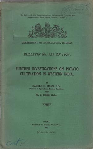 Bild des Verkufers fr Further Investigations on Potato Cultivation in Western India. zum Verkauf von Asia Bookroom ANZAAB/ILAB