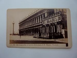 Fotografia originale "n. 130 - Loggetta ed antica Biblioteca di S. Marco - Venezia" 1870 circa