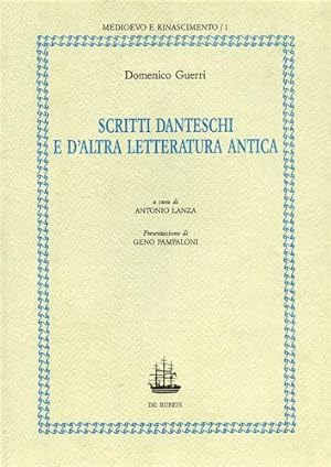 Immagine del venditore per Scritti danteschi e d'altra letteratura antica. venduto da FIRENZELIBRI SRL