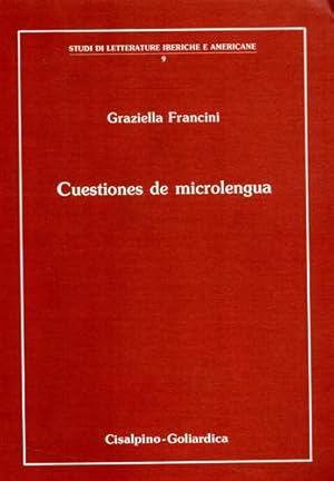 Seller image for Cuestiones de microlengua. for sale by FIRENZELIBRI SRL