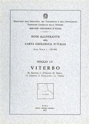 Bild des Verkufers fr Note illustrative della Carta Geologica d'Italia F137. Viterbo. zum Verkauf von FIRENZELIBRI SRL