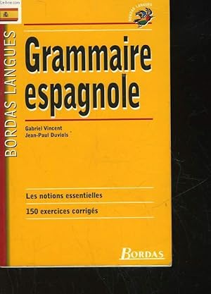 Immagine del venditore per GRAMMAIRE ESPAGNOLE venduto da Le-Livre