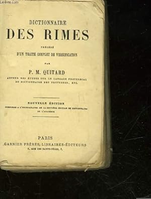 Imagen del vendedor de DICTIONNAIRE DES RIMES a la venta por Le-Livre