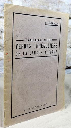 Seller image for Tableau des verbes irrguliers de la langue attique. for sale by Latulu