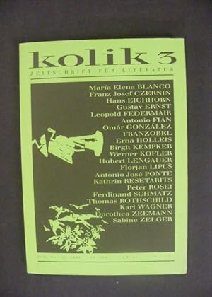 Seller image for kolik 3 Zeitschrift fr Literatur for sale by Antiquariat Strter