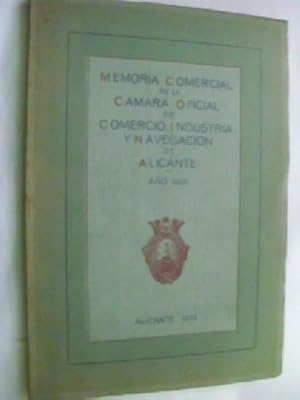 MEMORIA COMERCIAL DE LA CÁMARA OFICIAL DE COMERCIO, INDUSTRIA Y NAVEGACIÓN DE ALICANTE AÑO 1926