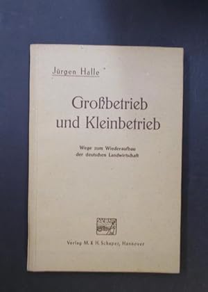 Großbetrieb und Kleinbetrieb Wege zum Wiederaufbau der deutschen Landwirtschaft