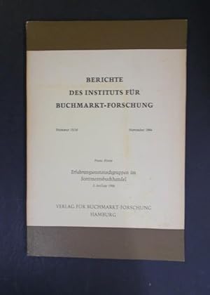 Image du vendeur pour Erfahrungsaustauschgruppen im Sortimentsbuchhandel mis en vente par Antiquariat Strter