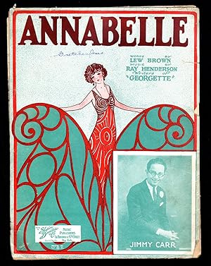 Annabelle / 1923 Original Vintage Sheet Music (Lew Brown, Ray Henderson). Art Deco/ Nouveau cover...