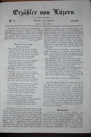 Der Erzähler von Luzern. [Zeitung]. Jahrgang 1848.