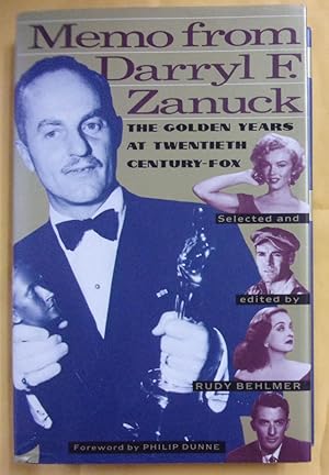 Seller image for Memo from Darryl F. Zanuck: The Golden Years at Twentieth Century Fox for sale by Book Nook