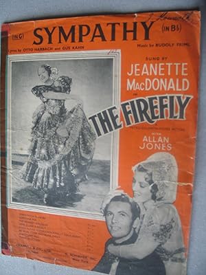 Image du vendeur pour Sympathy - Sung By Jeanette MacDonald in "The Firefly" mis en vente par EbenezerBooks