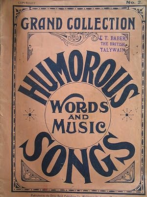 Seller image for Grand Collection Humorous Songs with Words and Music - No. 2 for sale by EbenezerBooks