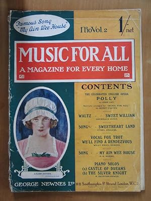 Imagen del vendedor de Music for All - a Magazine for Every Home, No.10 Vol.2 a la venta por EbenezerBooks